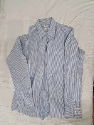 Camisa de rayas azules Uniqlo Talla S hombre