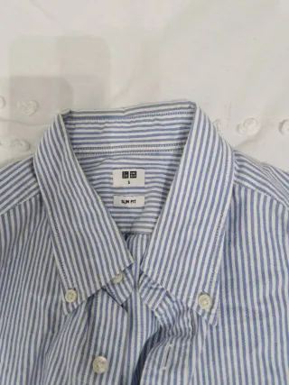 Camisa de rayas azules Uniqlo Talla S hombre