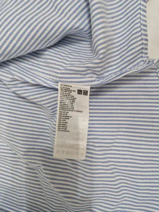 Camisa de rayas azules Uniqlo Talla S hombre