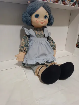 Muñeca Poliana Famosa Vintage Azul