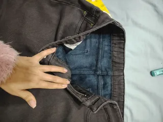 Pantalón vaquero térmico invierno mujer gris