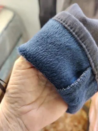 Pantalón vaquero térmico invierno mujer gris