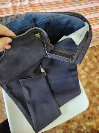 Pantalón vaquero térmico invierno mujer gris