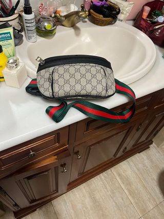 Borsa a spalla Gucci Beige e Verde