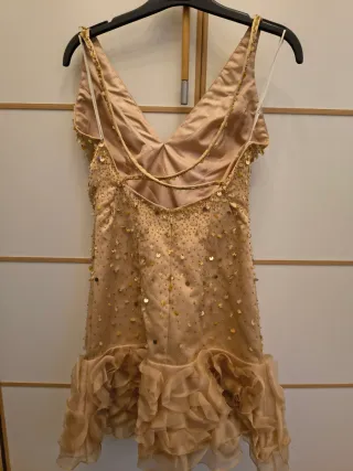 Abito da cerimonia oro con paillettes