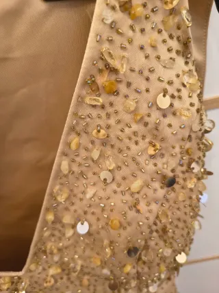 Abito da cerimonia oro con paillettes