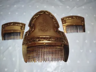 Juego Peinetas Fallera Adulta Doradas