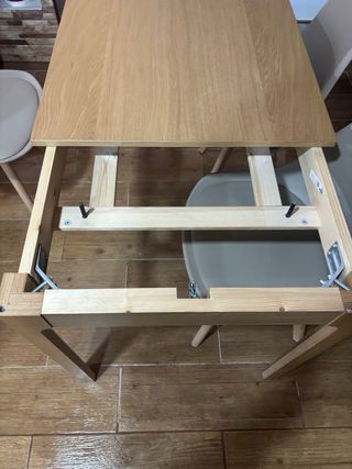 Mesa de comedor de madera de extensible