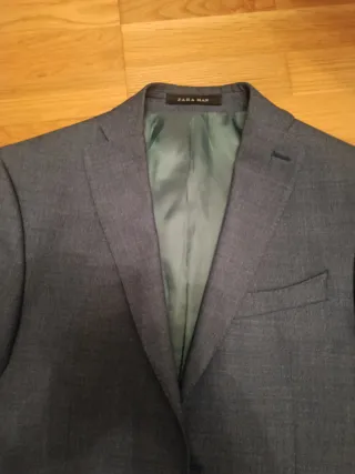 Americana Hombre Zara Talla M Gris