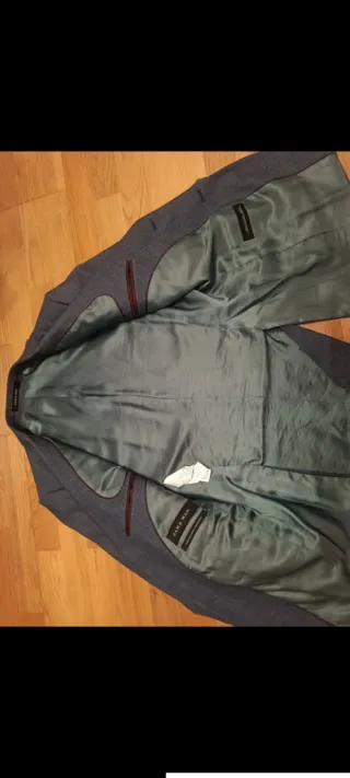 Americana Hombre Zara Talla M Gris