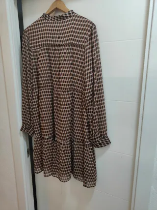 Vestido Mango Talla L Geométrico