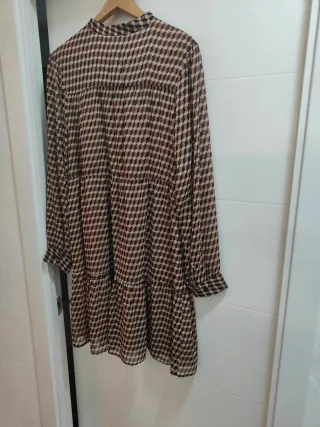 Vestido Mango Talla L Geométrico