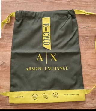 Zaino Armani Exchange verde/giallo