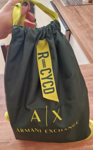 Zaino Armani Exchange verde/giallo