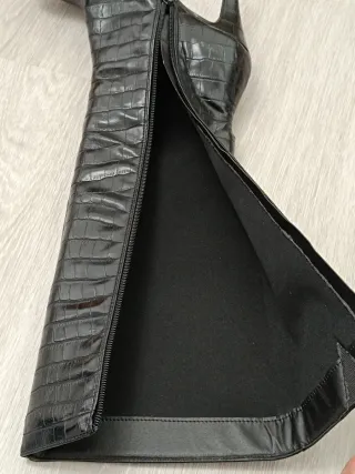 Botas altas efecto piel cocodrilo