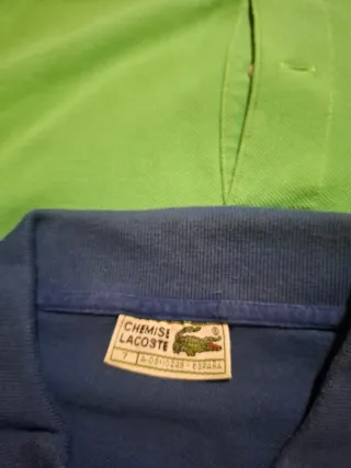 4 polos Lacoste Talla XXL Verde , Rojo azul marino