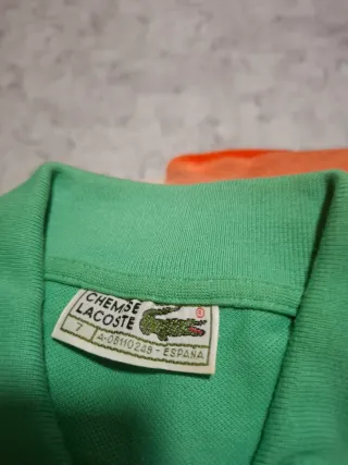 4 polos Lacoste Talla XXL Verde , Rojo azul marino