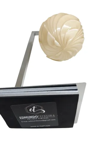 Candeeiro opala vintage metal e vidro