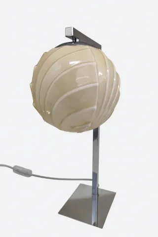 Candeeiro opala vintage metal e vidro