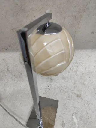 Candeeiro opala vintage metal e vidro