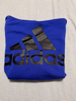 Sudadera Adidas Azul Logo Grande