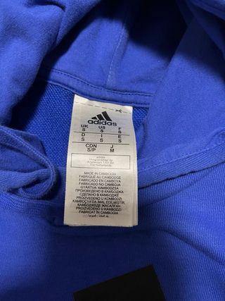 Sudadera Adidas Azul Logo Grande