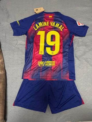 Equipación Barça Lamine Yamal 19 Talla S