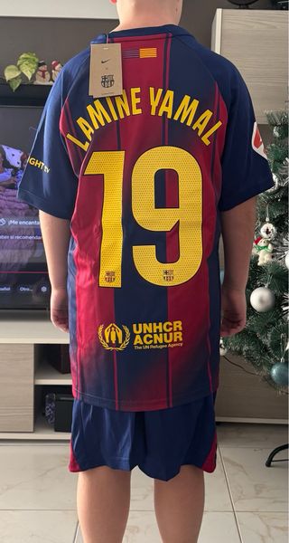 Equipación Barça Lamine Yamal 19 Talla S