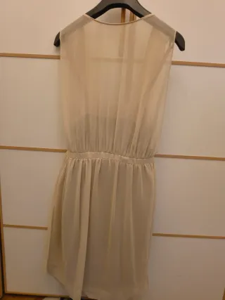 Abito da cerimonia beige e oro