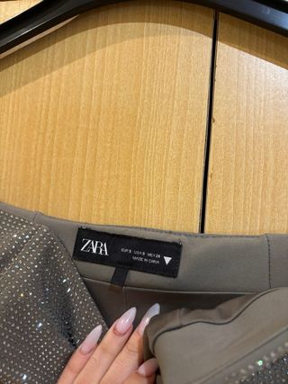 Vestido Zara plateado con brillos