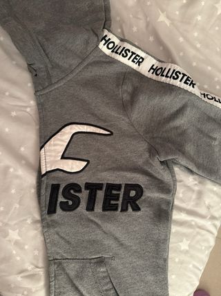 Chaqueta Hollister Gris con Logo