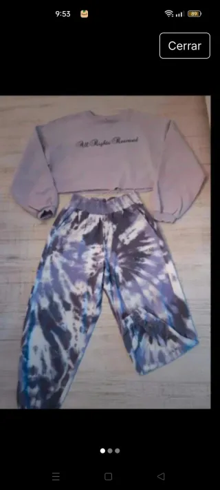 Conjunto Bershka Sudadera y Pantalón Tie Dye