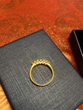 Anello oro 18k misura 19 con zirconi