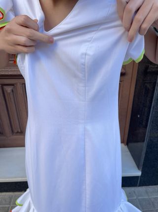 Traje de Flamenca Talla 38/40 Volantes Arcoíris