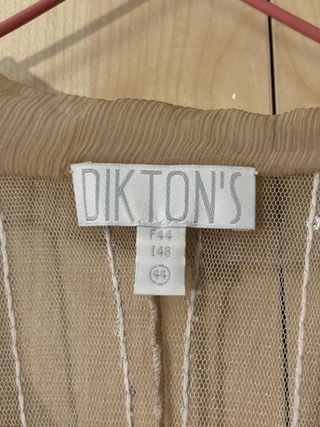 Blusa Dikton's beige transparente con brillos