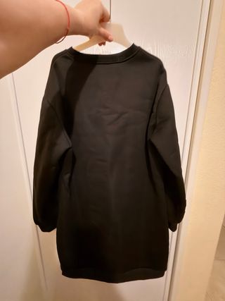 Vestido Sudadera Negro Multicolor.