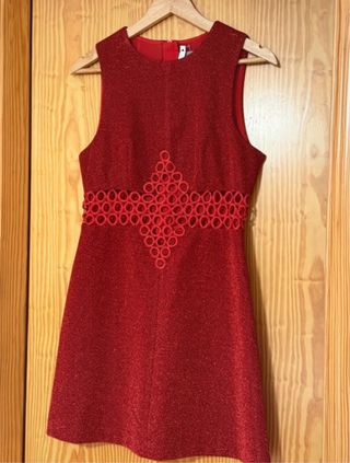 Vestido fiesta rojo lentejuelas Nochevieja