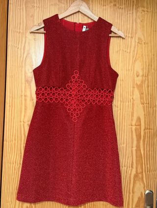 Vestido fiesta rojo lentejuelas Nochevieja