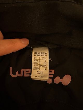 Chaqueta de esquí Wedze mujer negra T.42