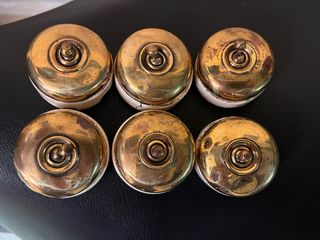 Interruptores de latón vintage (6 unidades)