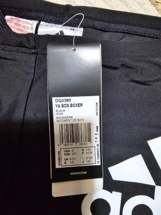 Bañador Adidas Negro Talla 9-10