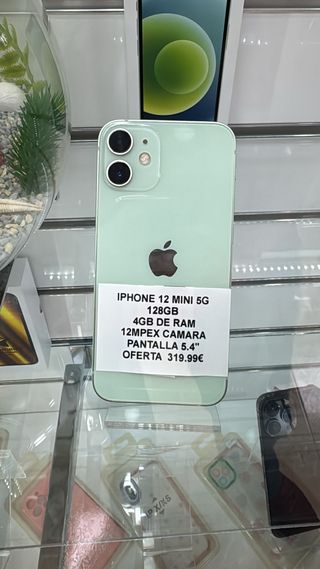 iPhone 12 Mini 5G 128GB Verde 100% batteria