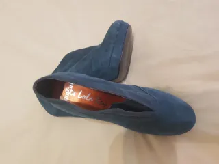 Botines ante verde azulado mujer