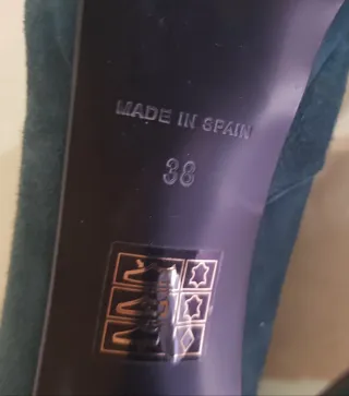 Botines ante verde azulado mujer