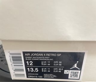 Jordan 4 Retro SP Navy Talla 46