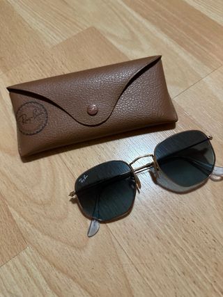 Gafas de Sol Ray-Ban Hexagonal Marrón Dorado