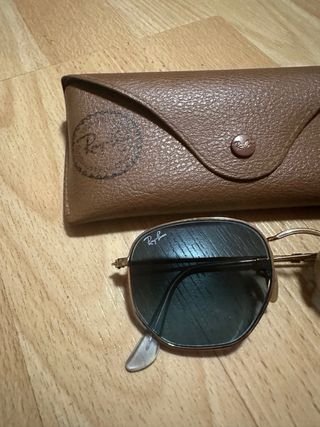 Gafas de Sol Ray-Ban Hexagonal Marrón Dorado