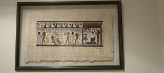 Cuadro estilo egipcio en madera y papel