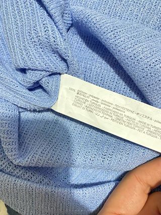 Camiseta Zara manga larga azul Talla M