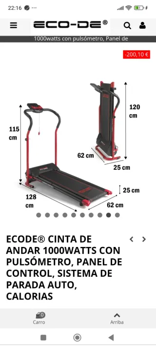 Cinta de andar Ecode Cardio Control
